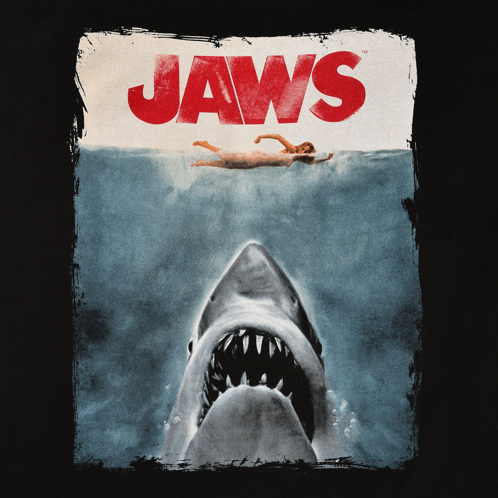 Productafbeelding De Witte Haai - Jaws Poster Shirt Zwart