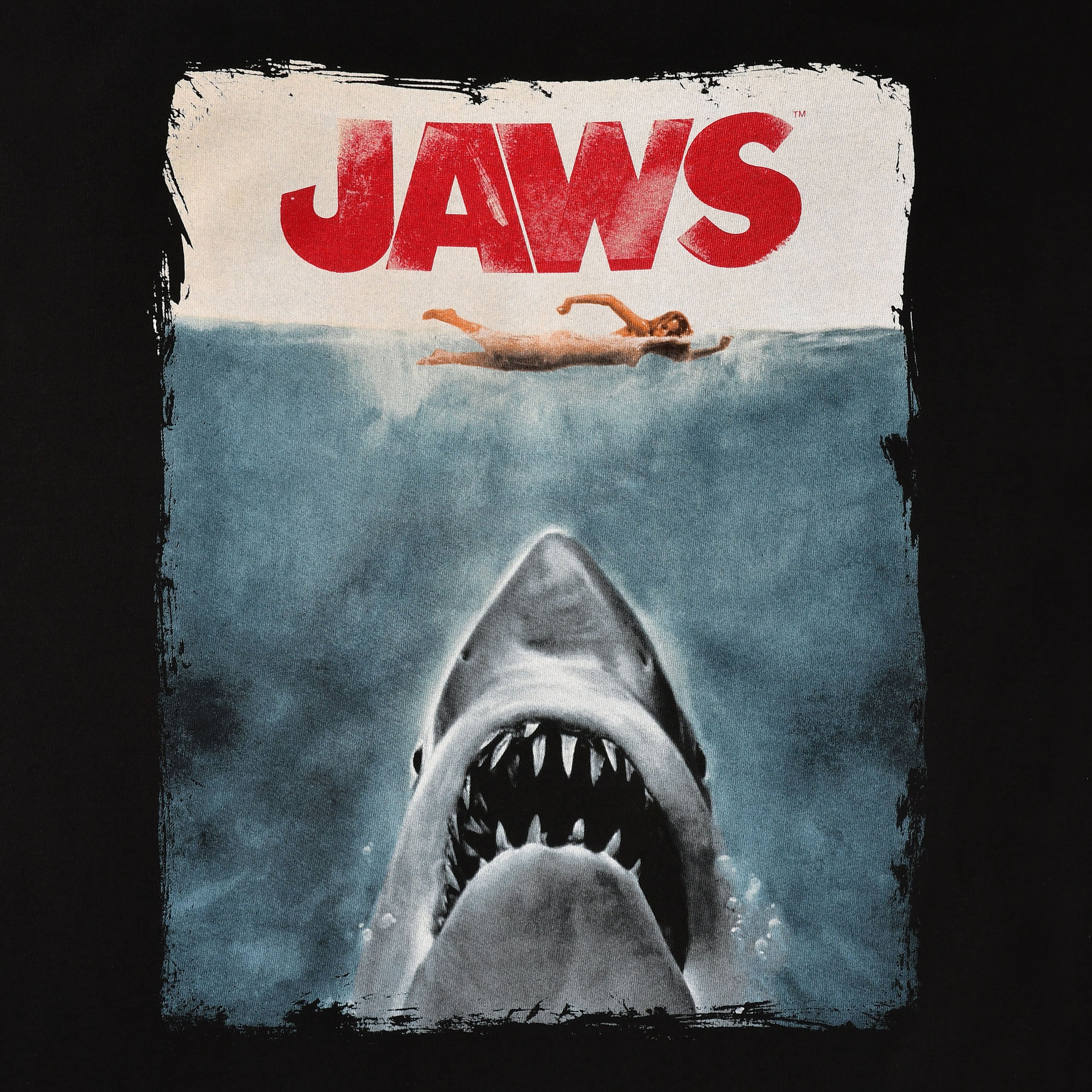 Productafbeelding De Witte Haai - Jaws Poster Shirt Zwart