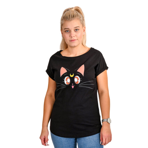 Productafbeelding Sailor Moon - Luna Dames T-Shirt Zwart