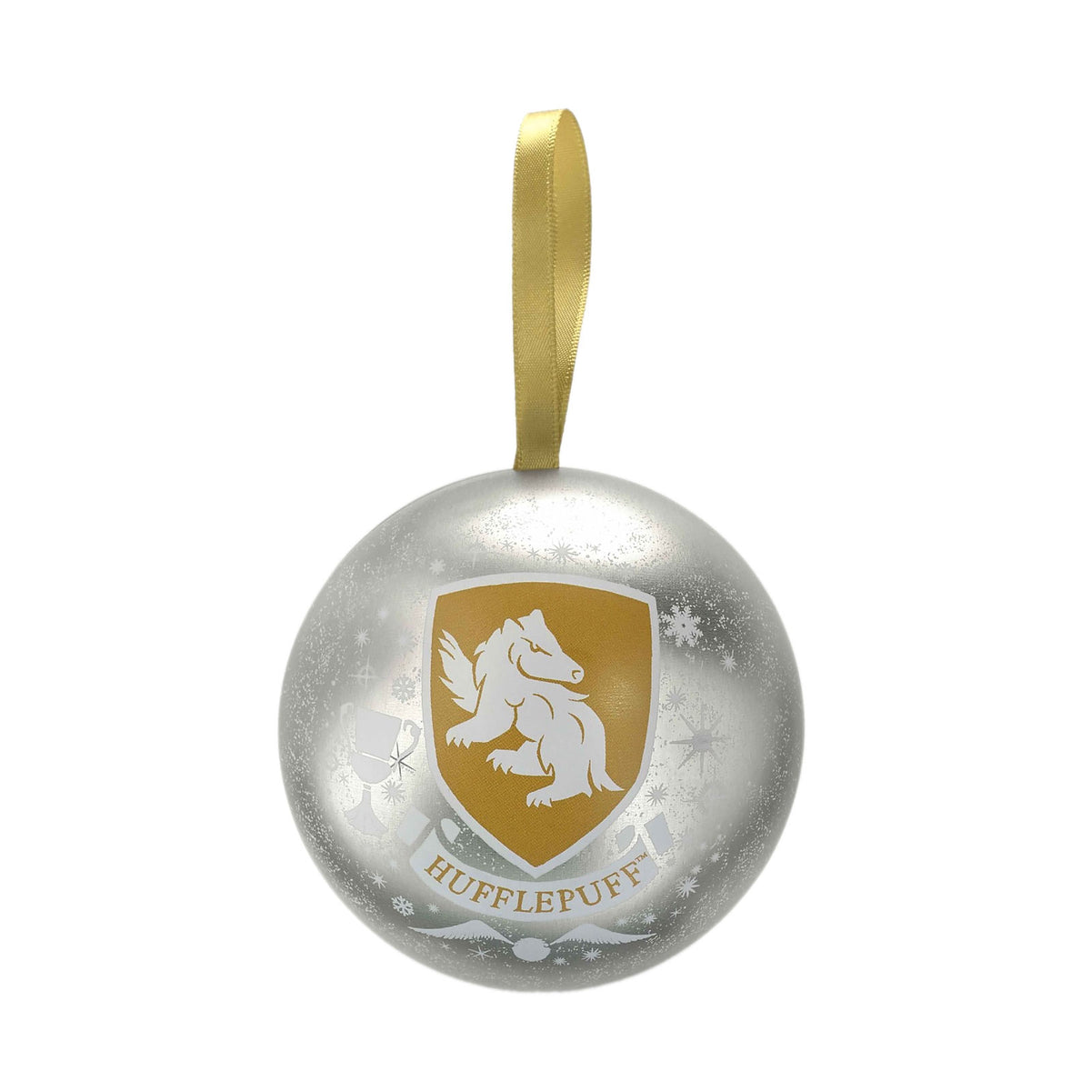 Produktbild Harry Potter - Weihnachtskugel mit Hufflepuff Wappen Kette