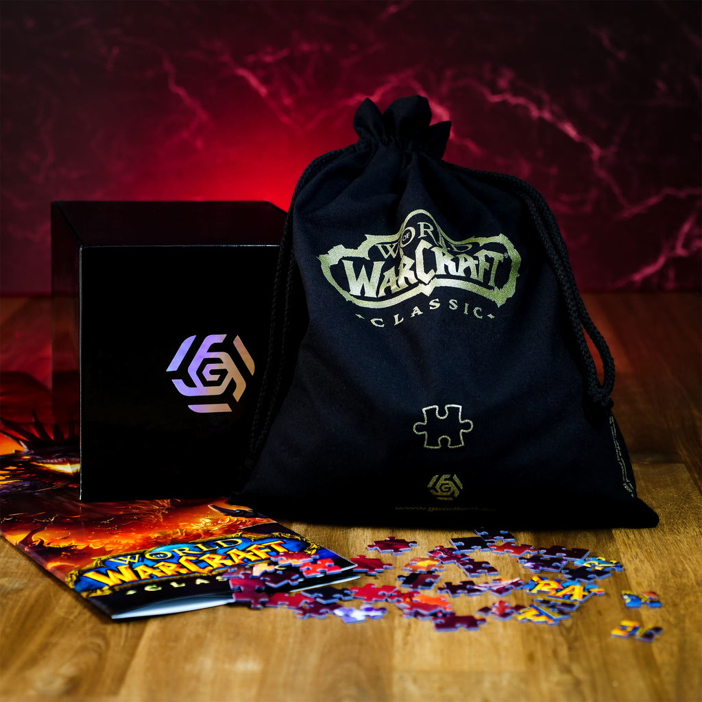 Productafbeelding World of Warcraft - Onyxia puzzel met logo stoffen zakje