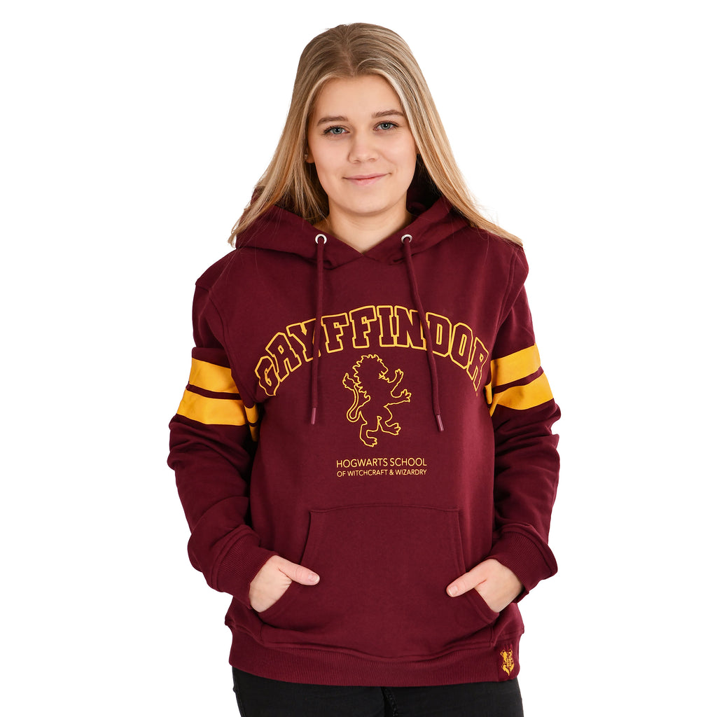 Image produit Harry Potter - Sweat à capuche rouge avec blason Gryffondor