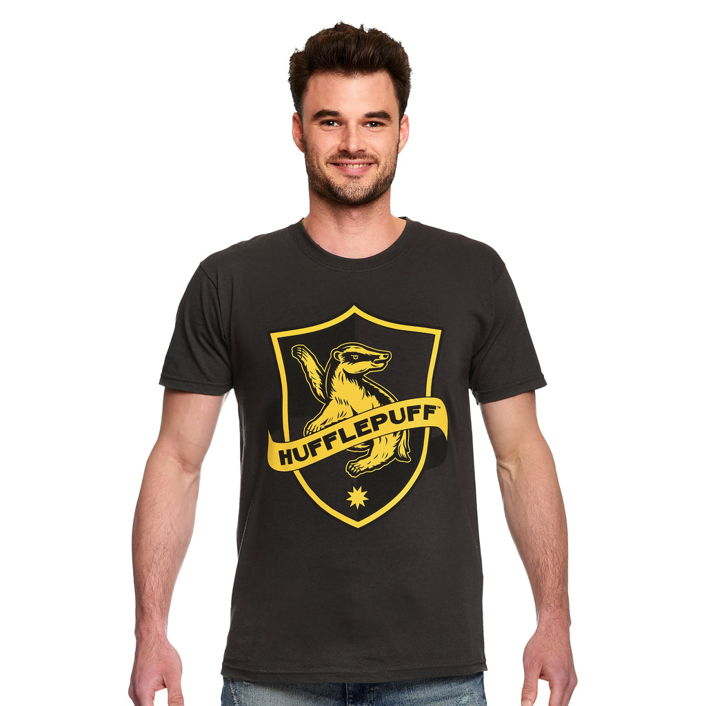 Image produit T-shirt Logo Hufflepuff Gris - Harry Potter