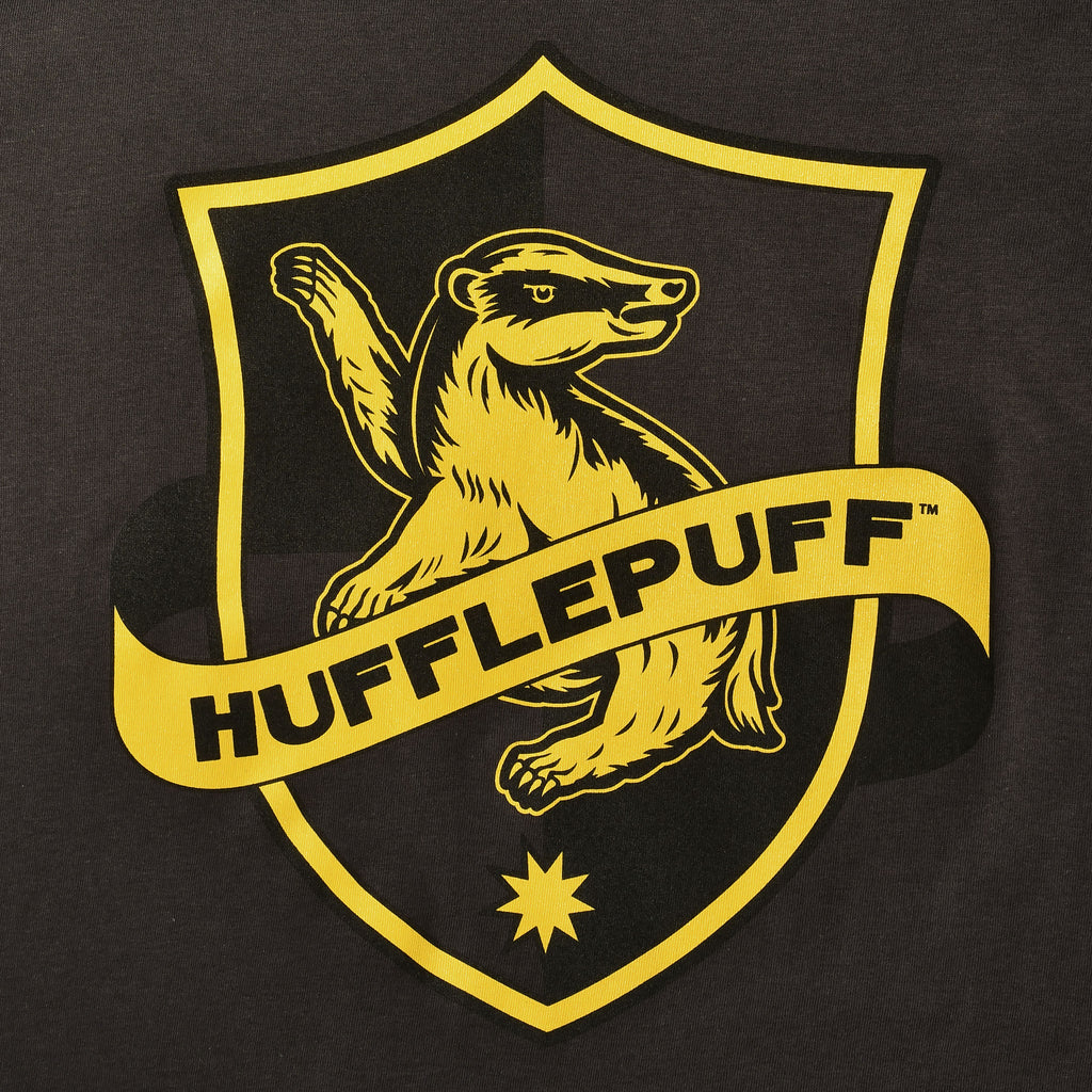 Image produit T-shirt Logo Hufflepuff Gris - Harry Potter