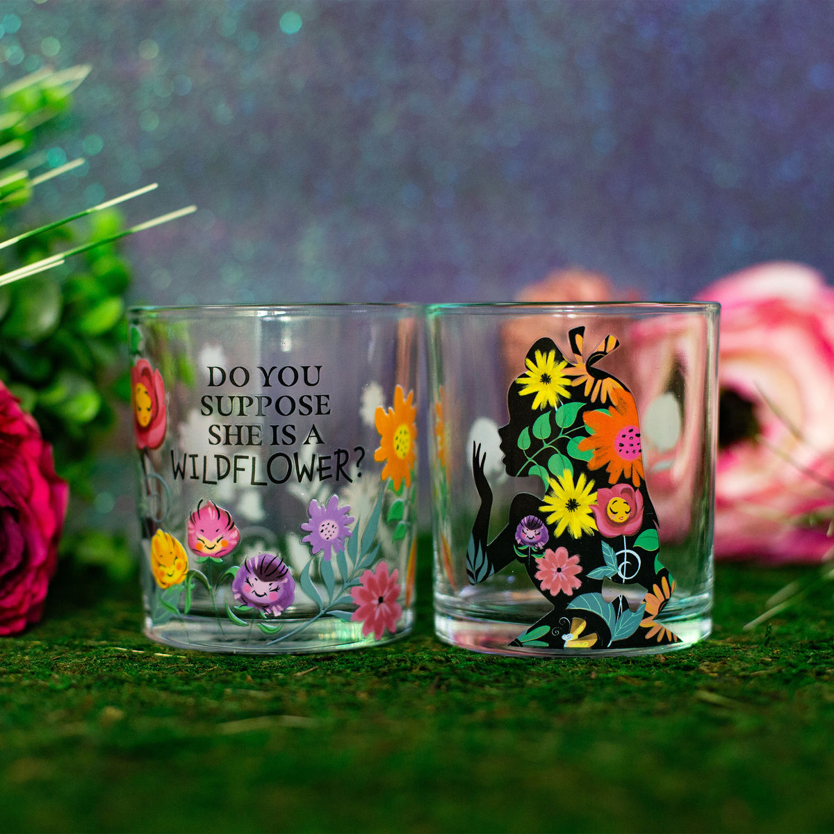 Productafbeelding Alice in Wonderland - Bloemen Glazen Set van 2