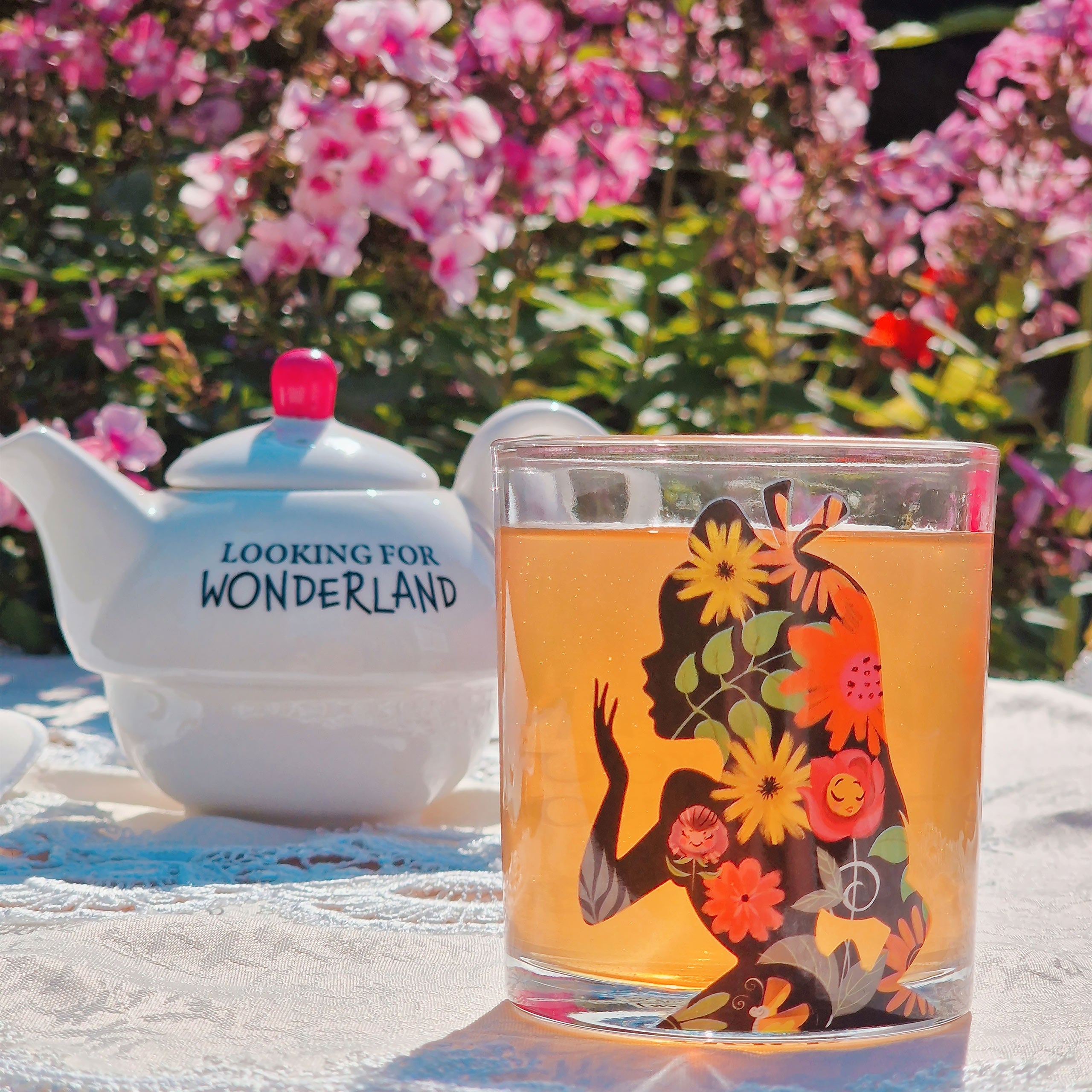 Productafbeelding Alice in Wonderland - Bloemen Glazen Set van 2