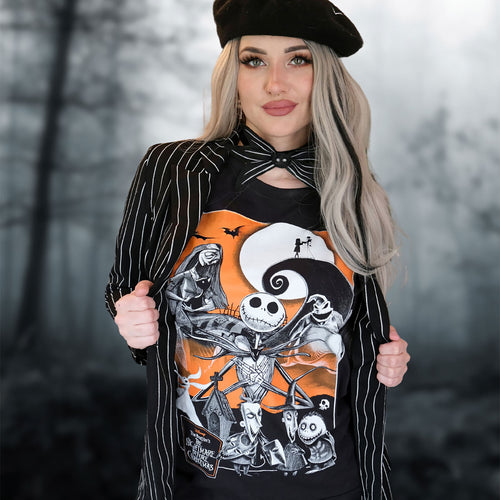 Image produit Nightmare Before Christmas - T-shirt Lune Orange noir