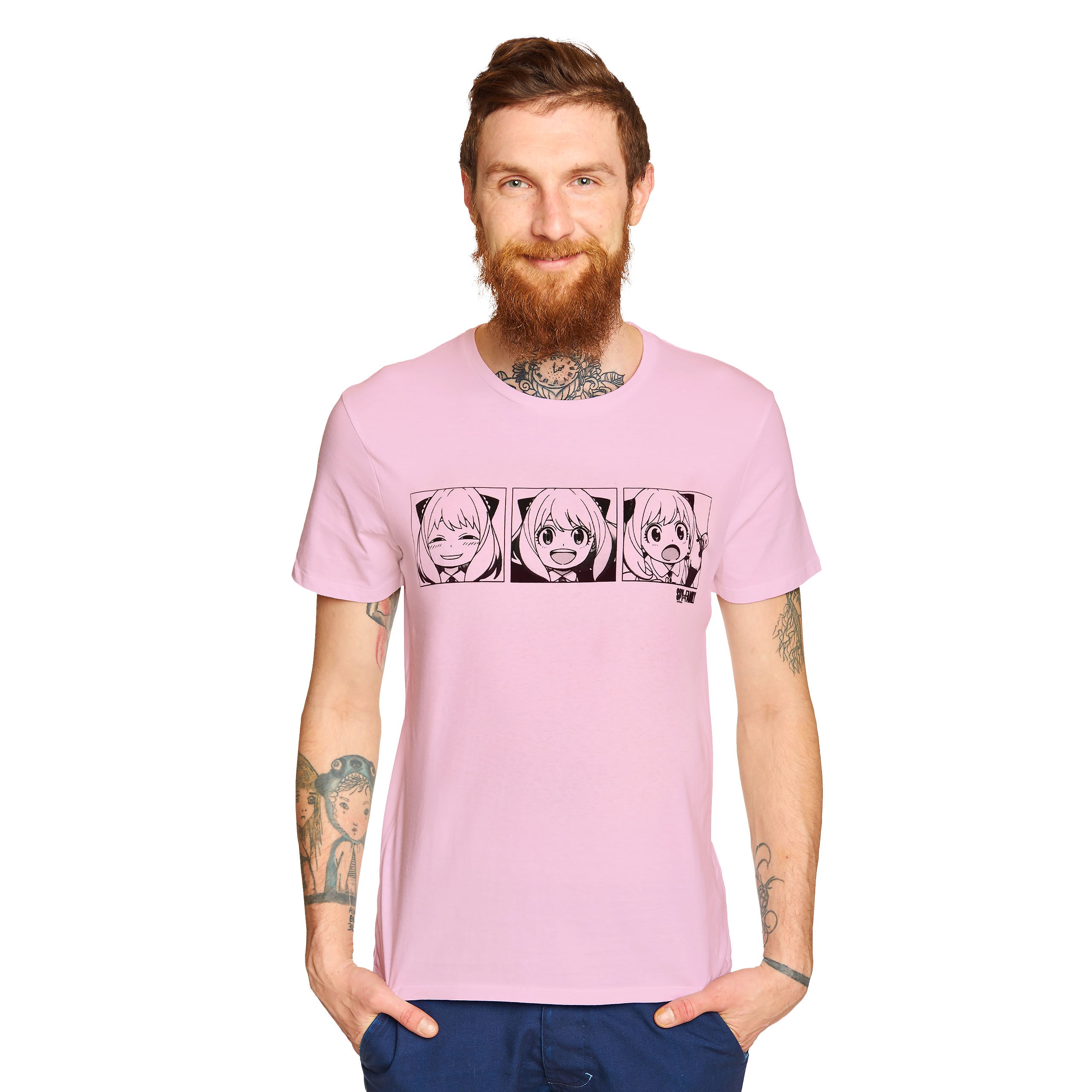 Image produit Spy x Family - Émotions d'Anya T-shirt rose