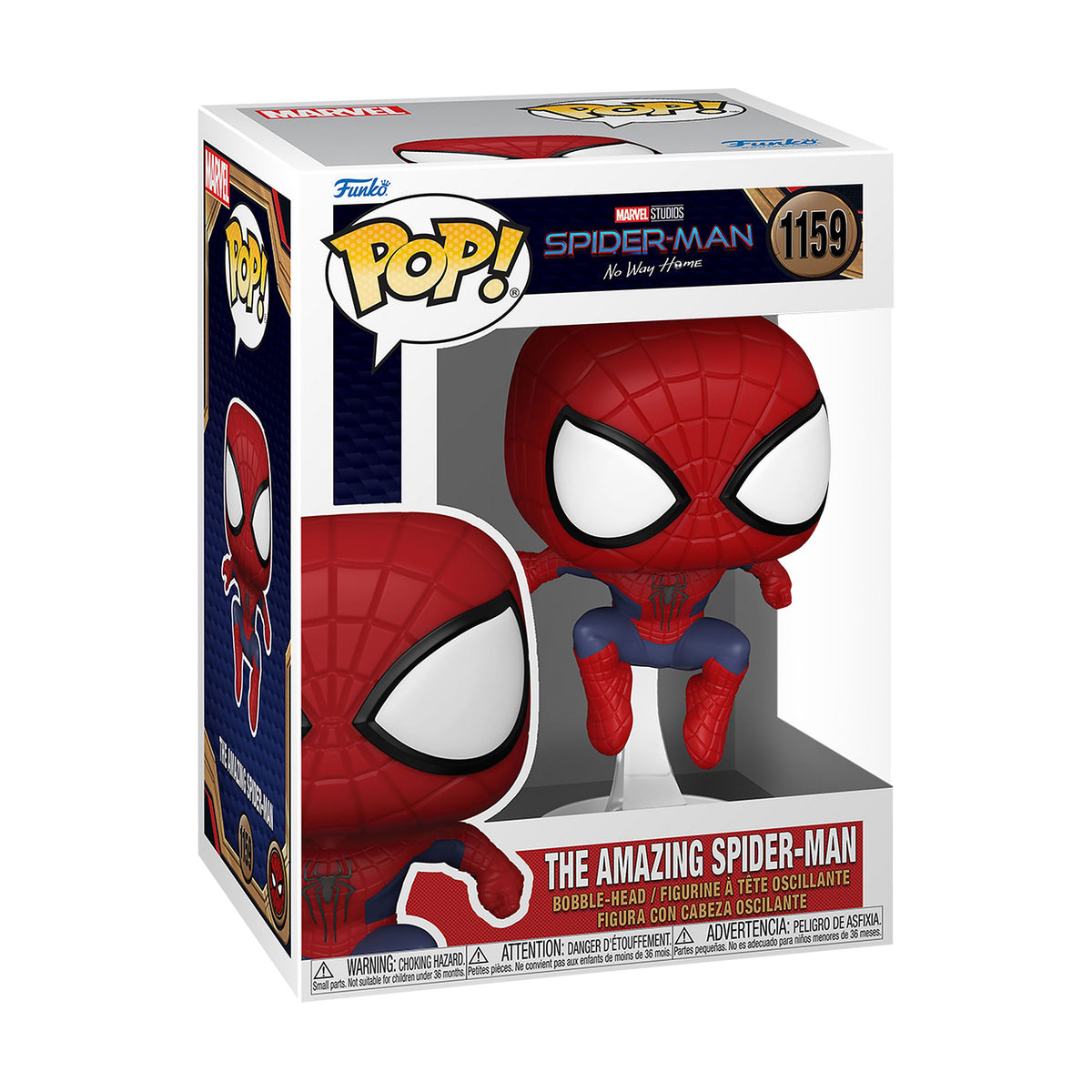 Image produit Spider-Man-No Way Home - Incroyable Figurine Funko Pop Spider-Man à tête branlante