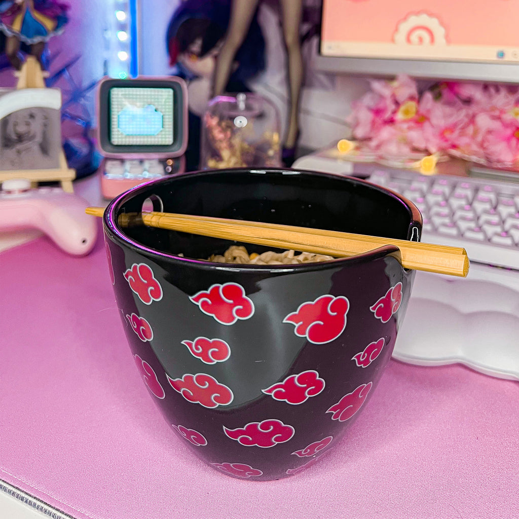 Image produit Naruto - Bol à ramen Akatsuki avec baguettes