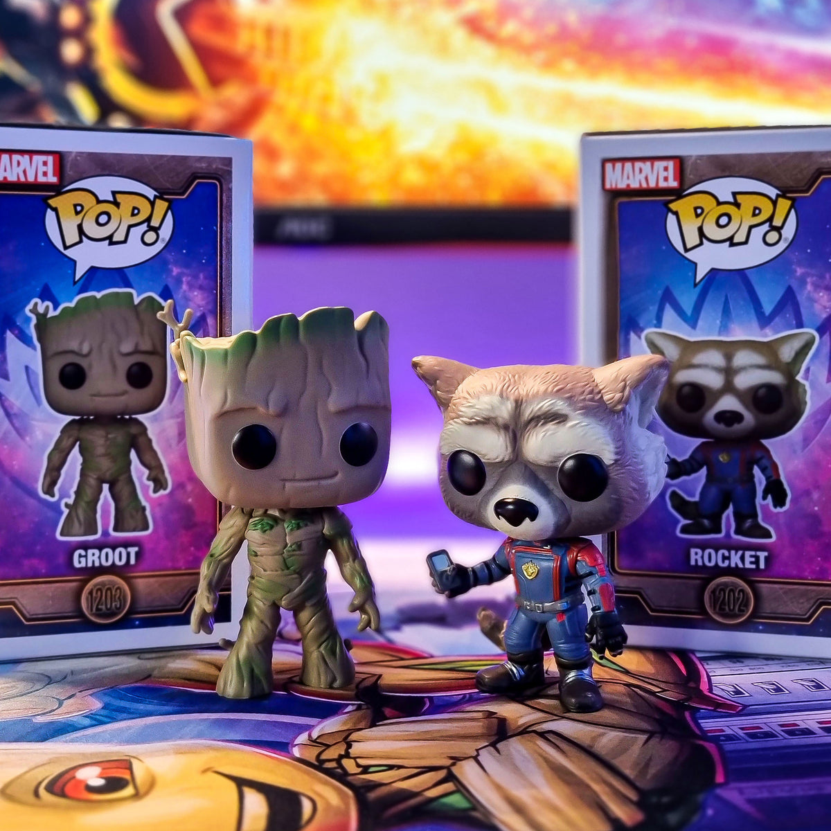 Produktbild Guardians of the Galaxy - Rocket Raccoon Funko Pop Wackelkopf-Figur
