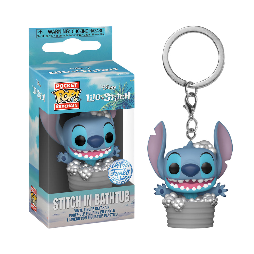 Image produit Stitch dans la baignoire Porte-clés Funko Pop - Lilo & Stitch