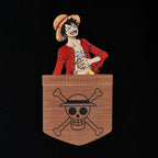Image produit One Piece - T-shirt Ruffy de poche noir