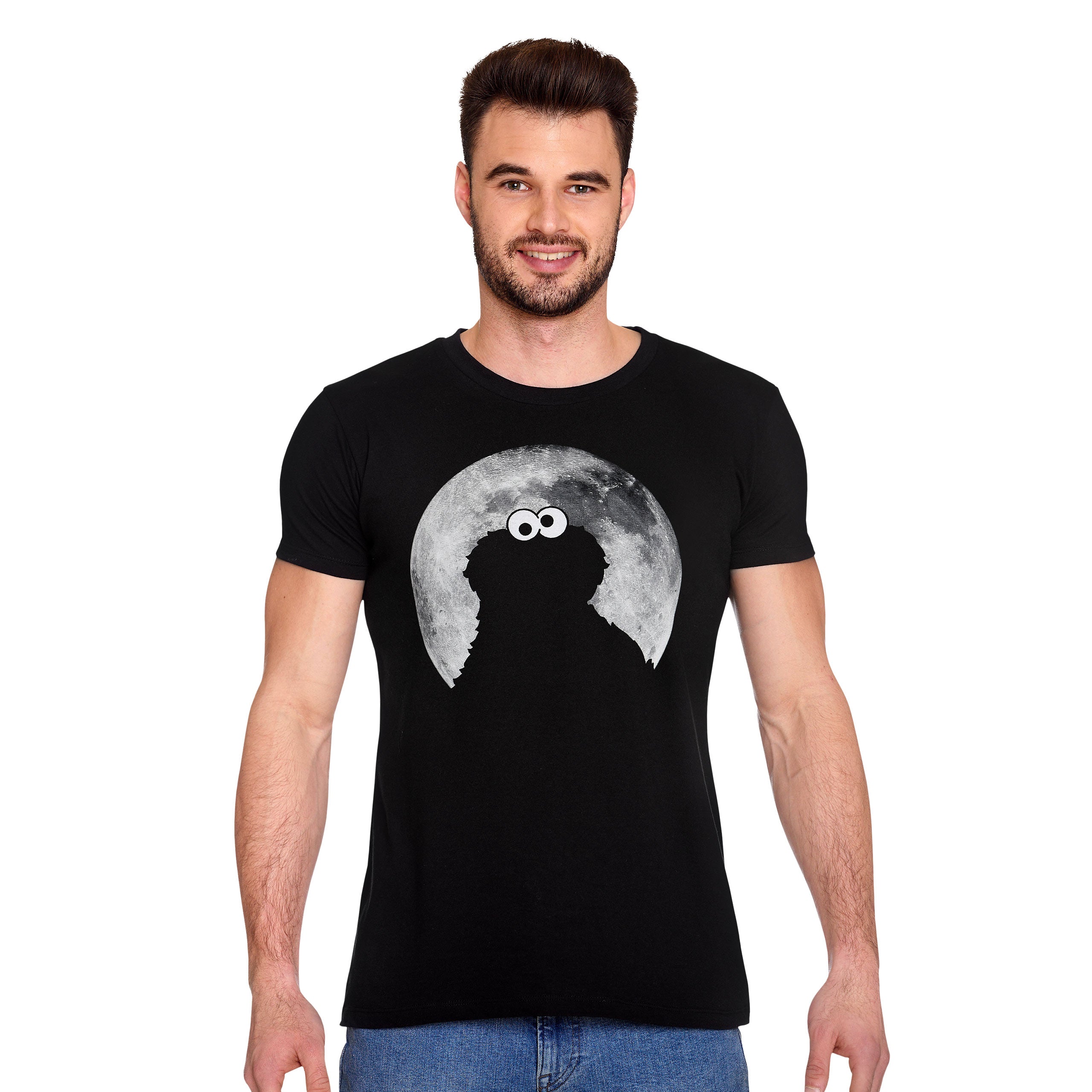 Image produit Sesame Street - T-shirt noir Cookie Monster Moonnight