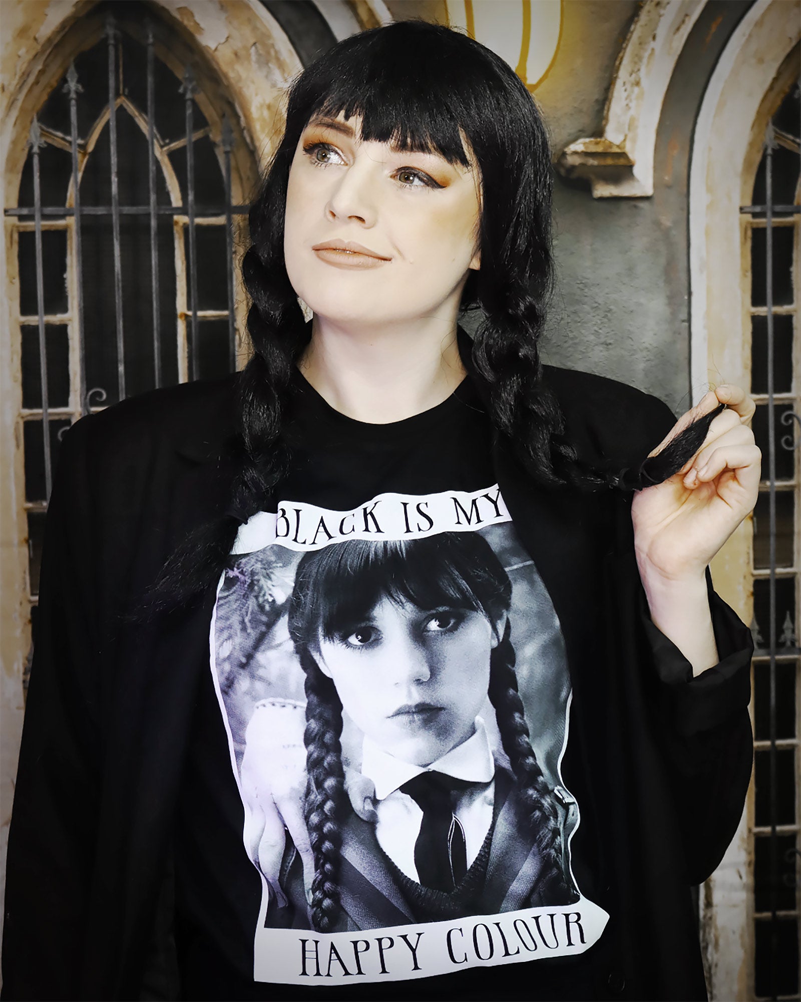 Productafbeelding Wednesday - Black Is My Happy Colour T-shirt zwart
