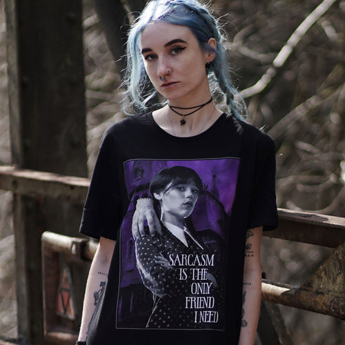 Image produit Mercredi - T-shirt Sarcasme noir