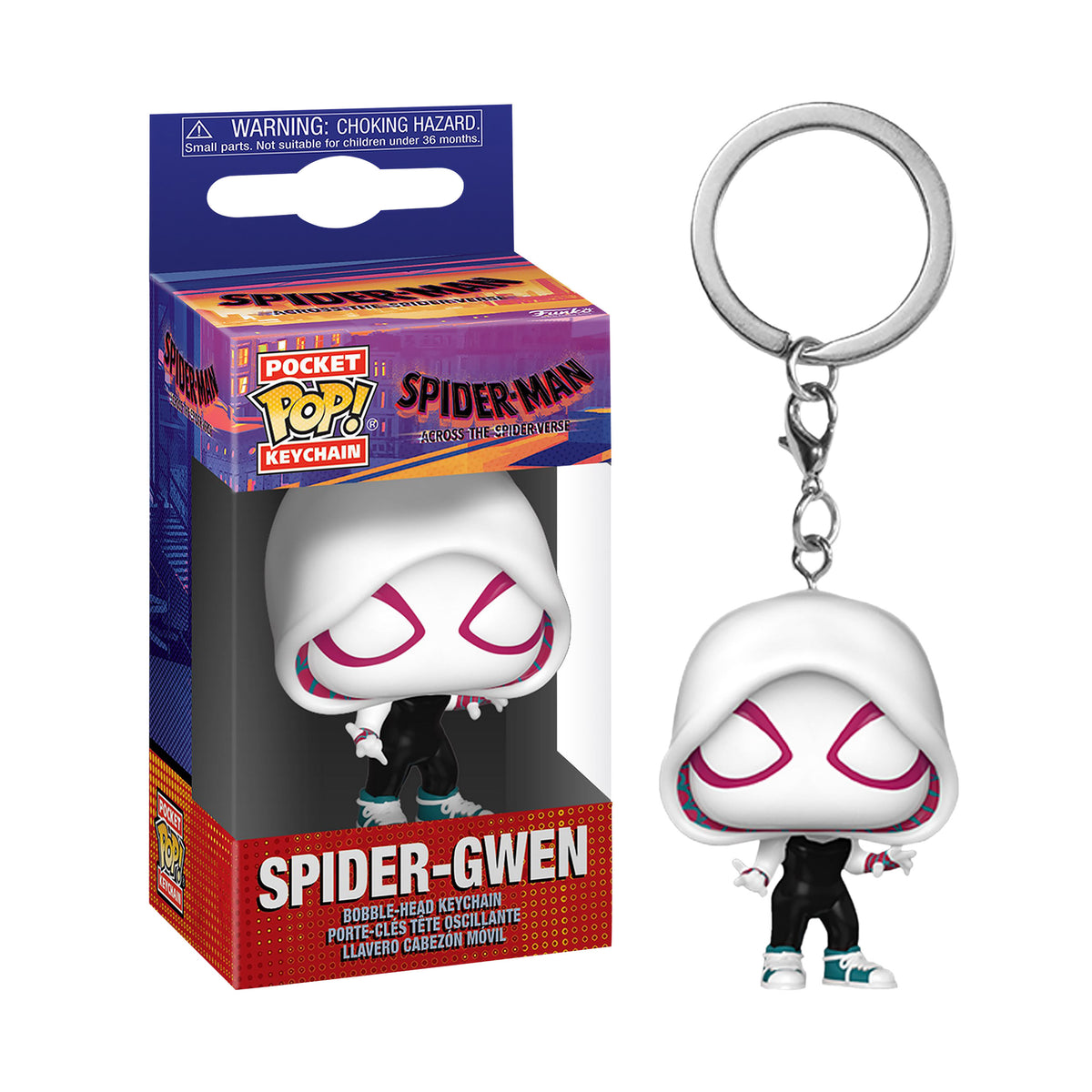Produktbild Spider-Man Across The Spider-Verse - Spider-Gwen Funko Pop Schlüsselanhänger