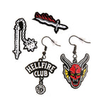 Image produit Stranger Things - Boucles d'oreilles Hellfire Club ensemble de 3