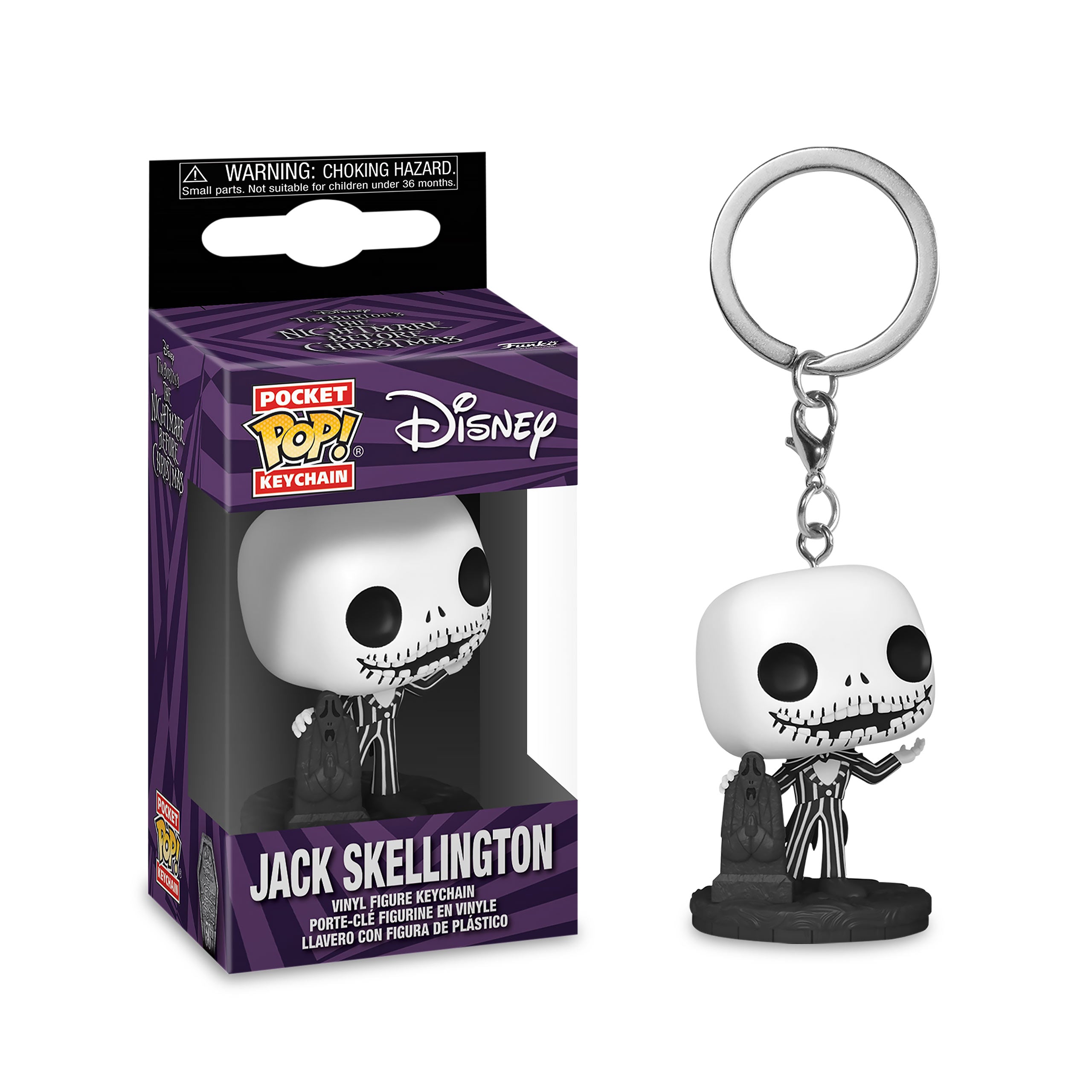 Image produit Nightmare Before Christmas - Jack Skellington avec tombstone Funko Pop Porte-clés