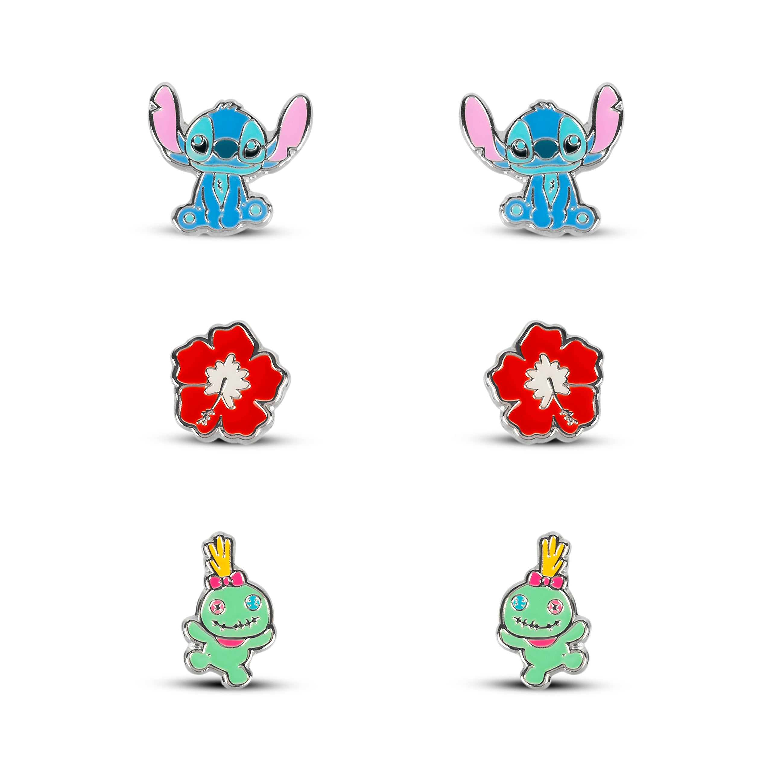 Image produit Lilo & Stitch - Boucles d'oreilles ensemble de 3 dans une boîte cadeau
