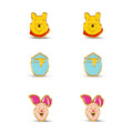 Image produit Winnie l'Ourson - Lot de 3 boucles d'oreilles en boîte cadeau