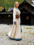 Produktbild Wikinger Kleid Lagertha beige-blau