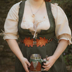 Image produit Blouse médiévale Vera manches courtes en chanvre