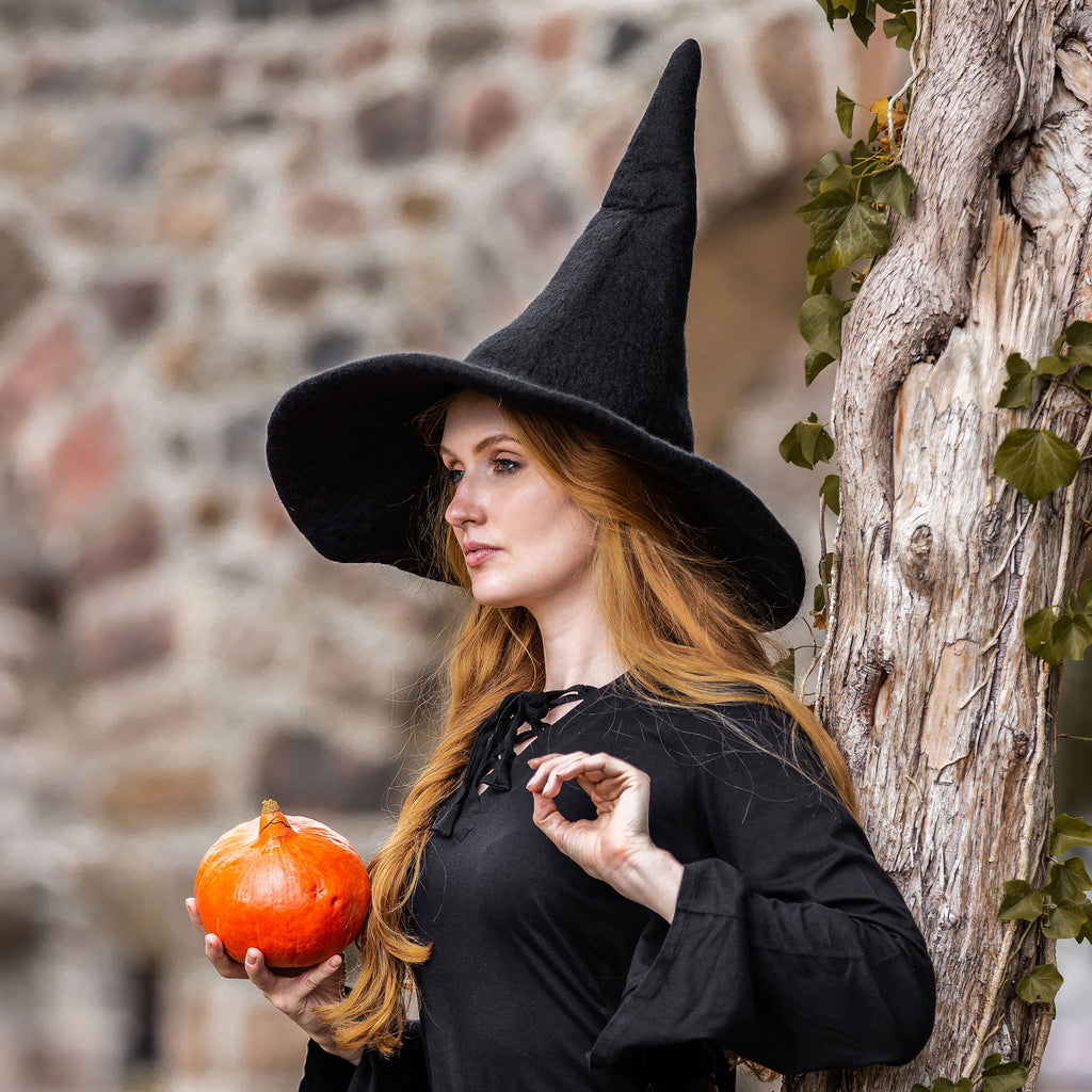 Image produit Chapeau Pointu Médiéval Agata Noir