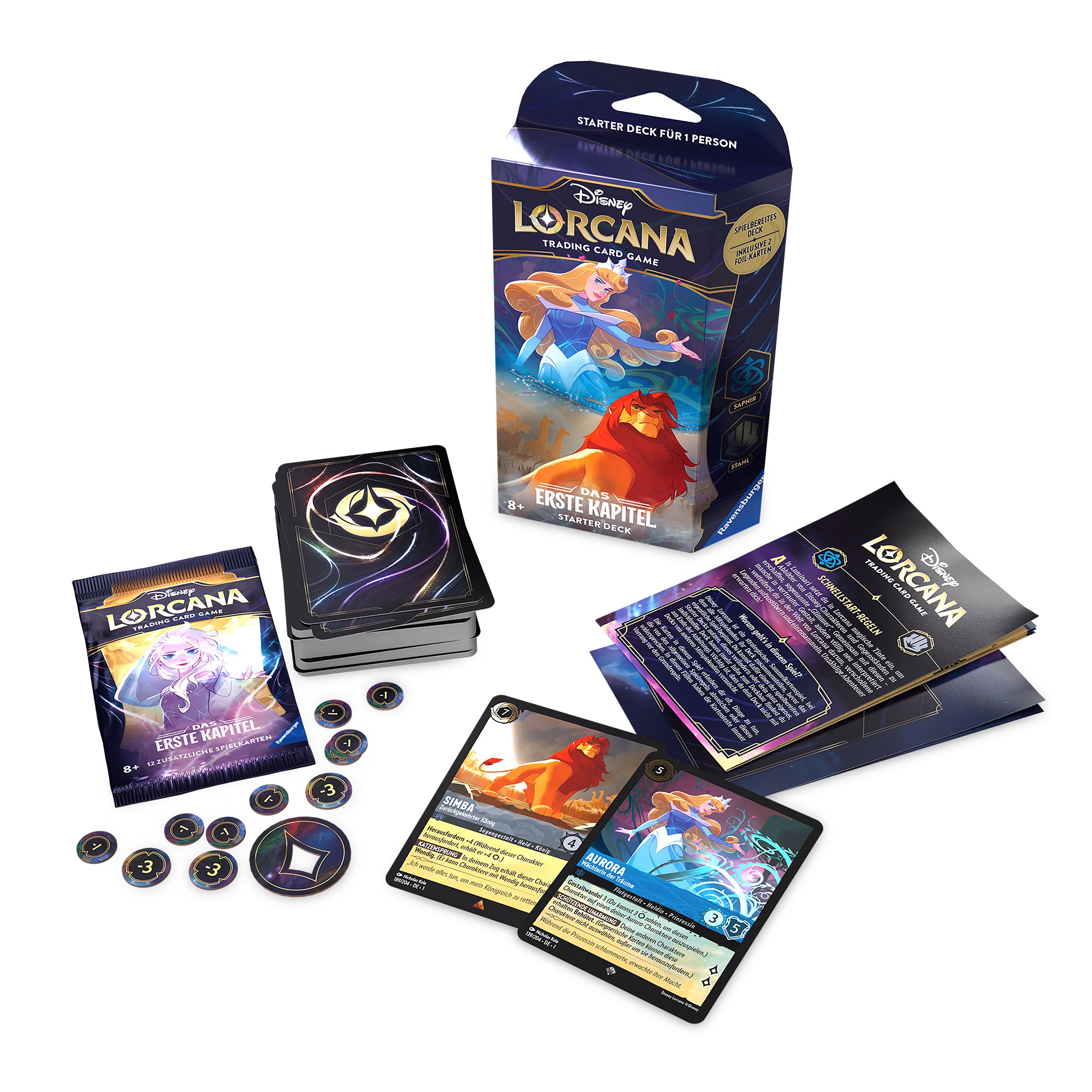 Produktbild Disney Lorcana Saphir und Stahl Starterset - Das Erste Kapitel Trading Card Game