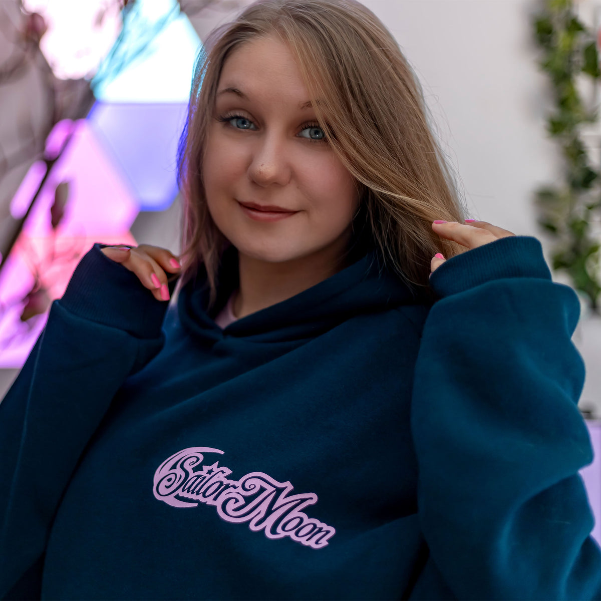 Image produit Sailor Moon - Sweat à capuche Silhouette bleu