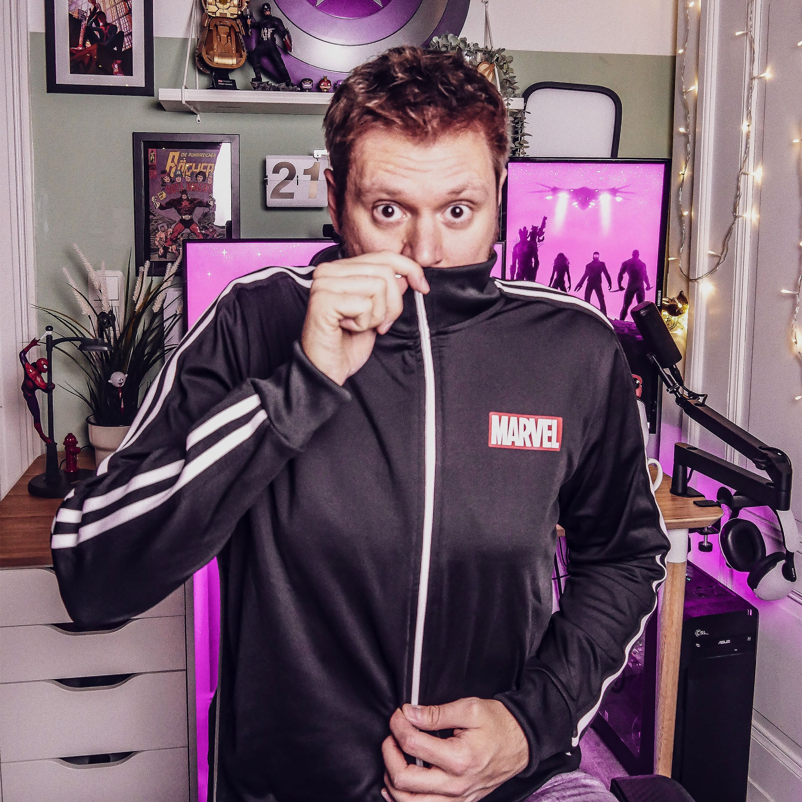 Image produit Marvel - Veste de survêtement Logo noir
