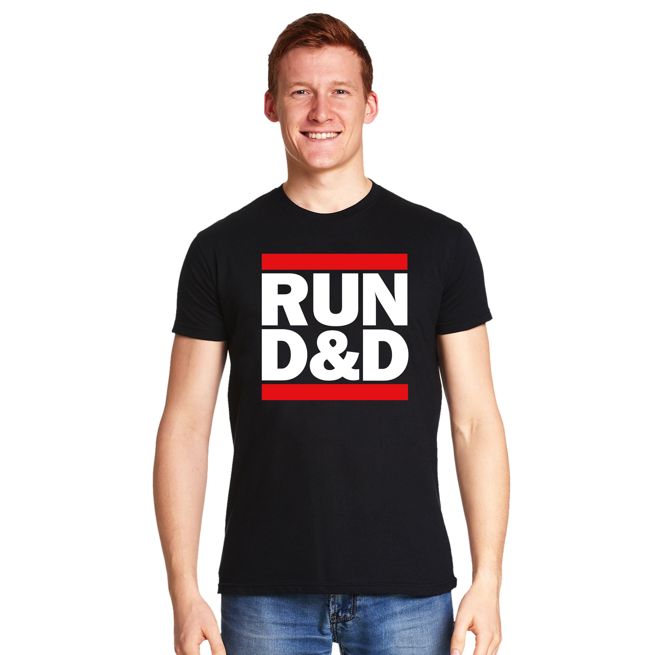 Image produit T-shirt Run D&D noir pour les fans de Dungeons & Dragons
