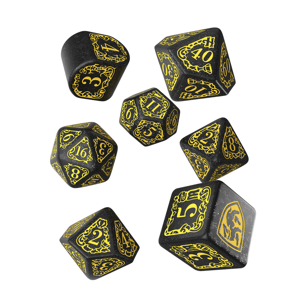 Productafbeelding Harry Potter - Hufflepuff RPG Dobbelstenen Set 7st Zwart