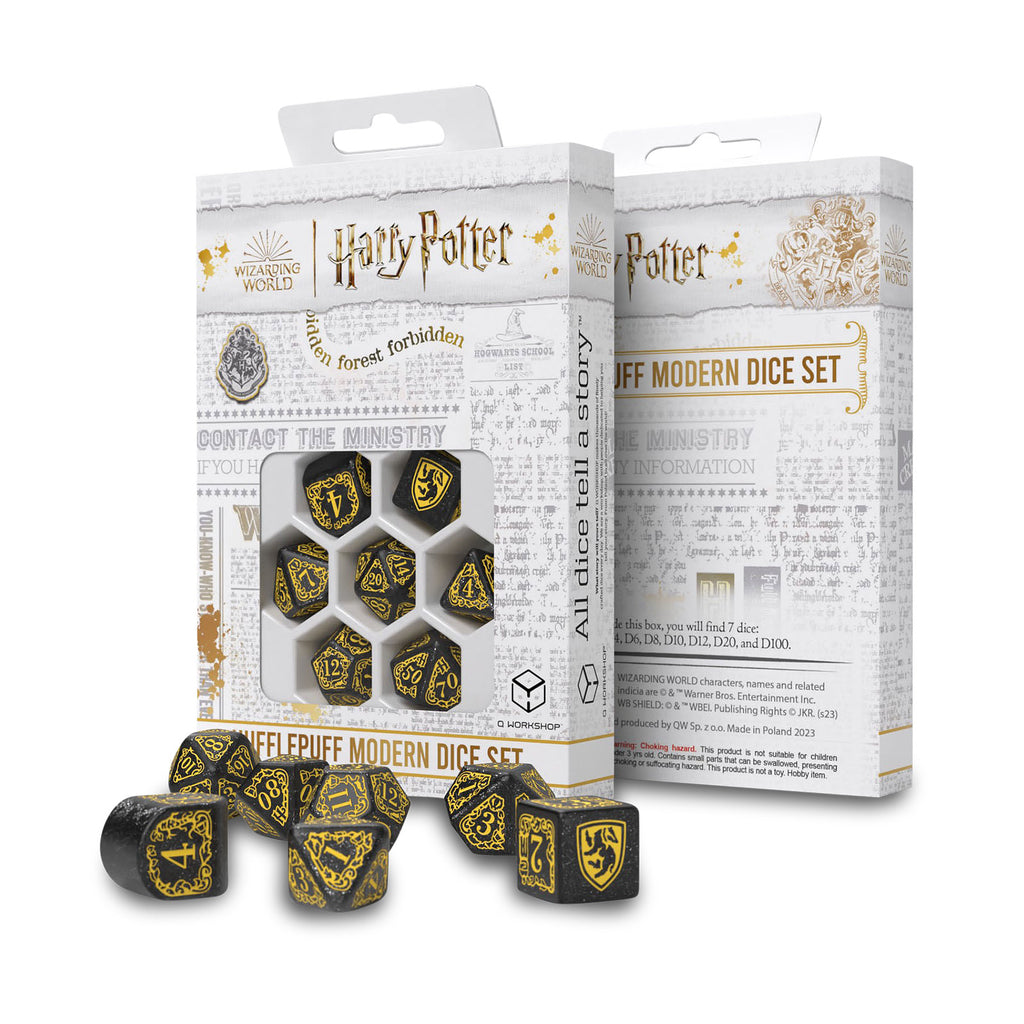 Productafbeelding Harry Potter - Hufflepuff RPG Dobbelstenen Set 7st Zwart