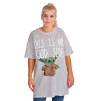 Productafbeelding Grogu Good Side Oversize T-shirt Wit - Star Wars The Mandalorian