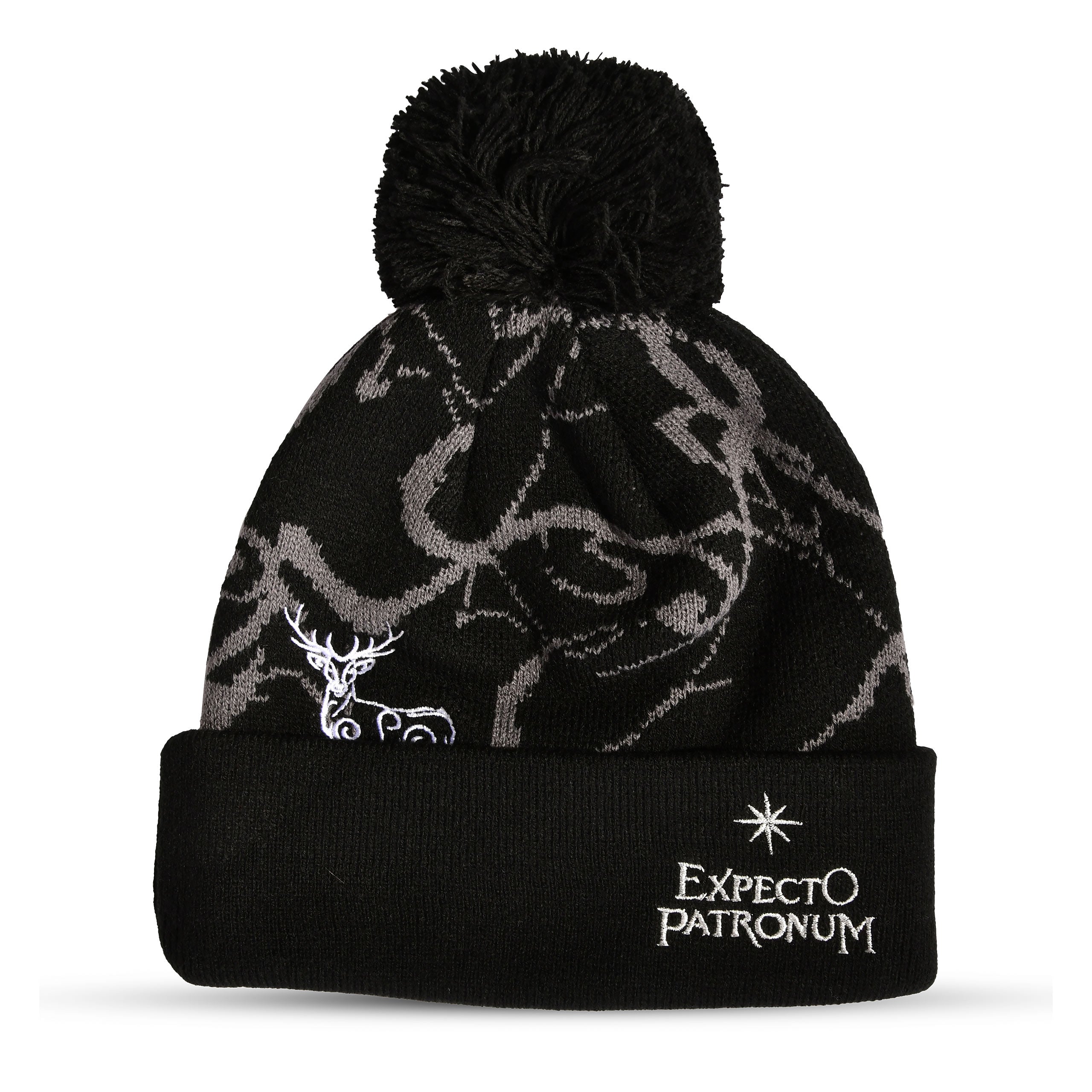 Productafbeelding Harry Potter - Expecto Patronum Muts met Pompon Zwart