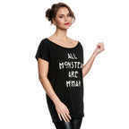 Image produit American Horror Story - Tous les monstres sont humains T-shirt femme coupe décontractée noir