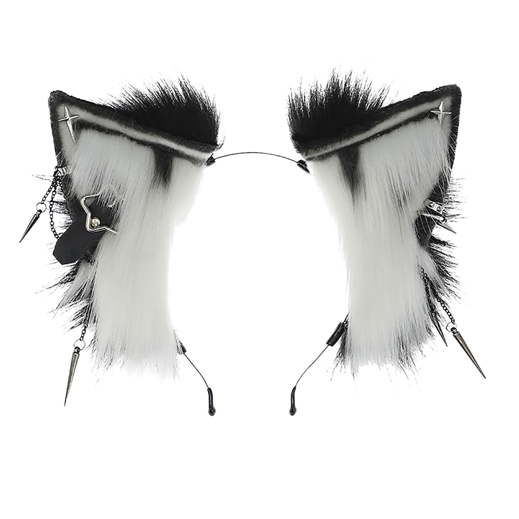 Image produit Oreilles de Kitsune blanc-noir