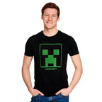 Image produit Minecraft - T-shirt logo Creeper noir