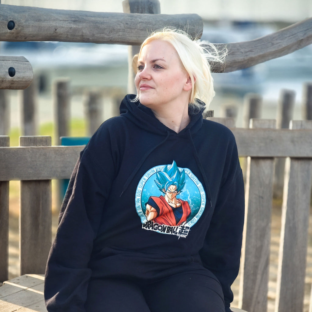Image produit Dragon Ball Super - Sweat à capuche Goku Super Saiyan Blue noir