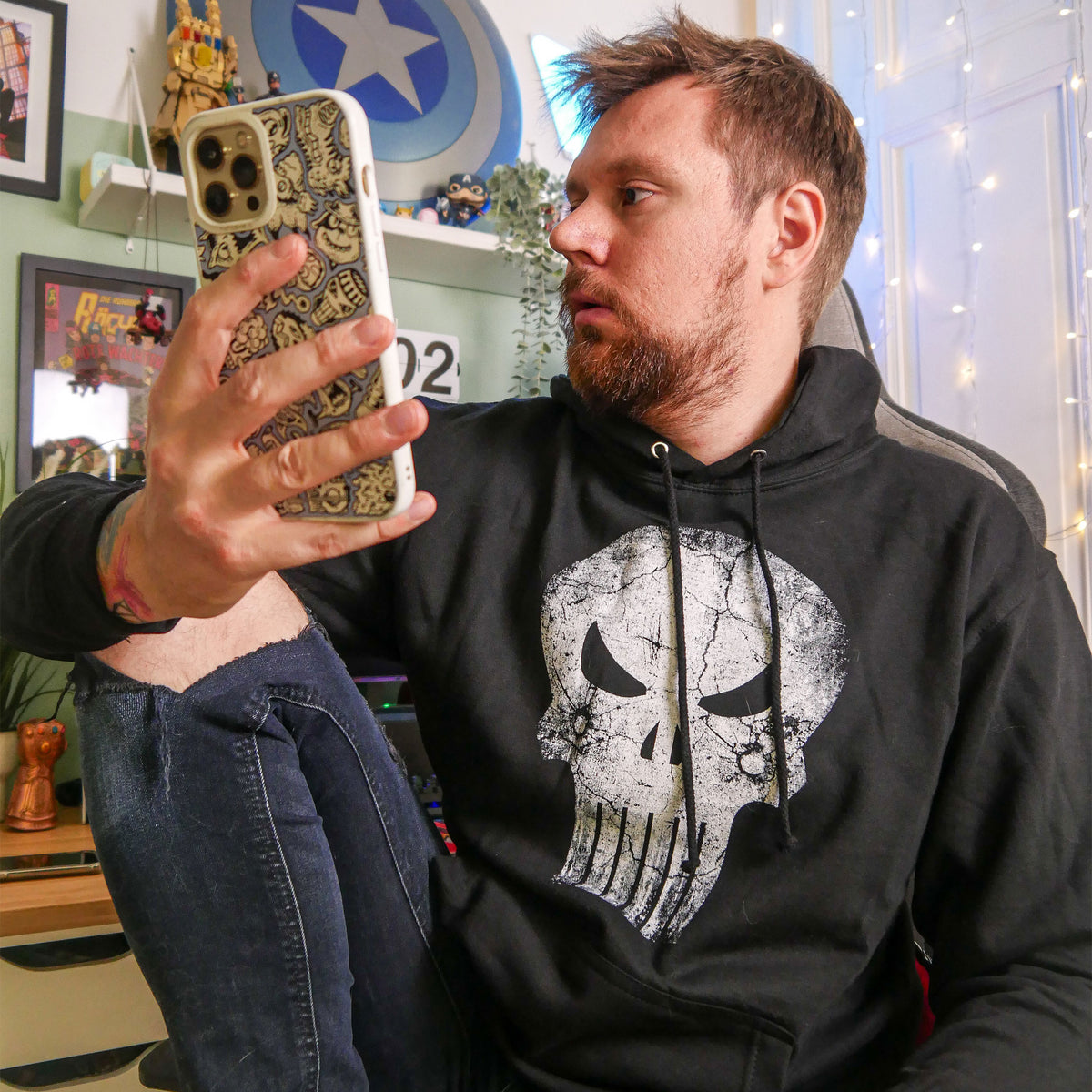 Image produit Punisher - Sweat à capuche noir 'Punishment Delivered'