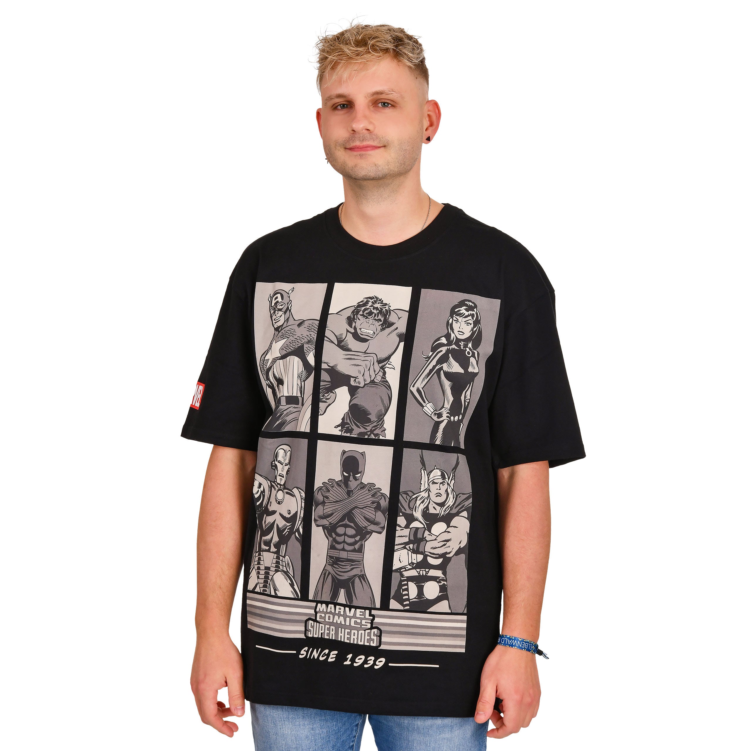 Productafbeelding Marvel Comics - Super Heroes Since 1939 Oversize T-Shirt Zwart