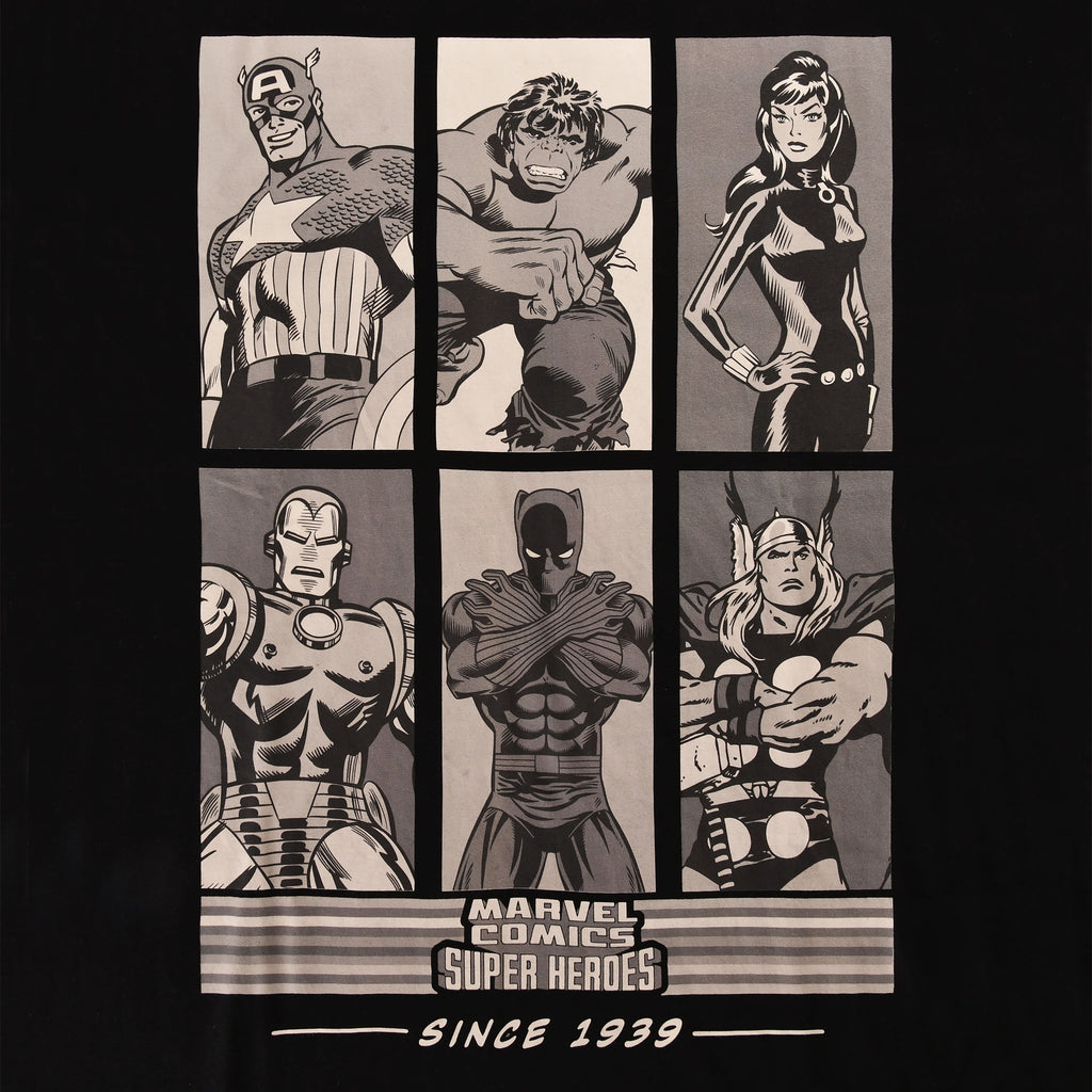 Productafbeelding Marvel Comics - Super Heroes Since 1939 Oversize T-Shirt Zwart