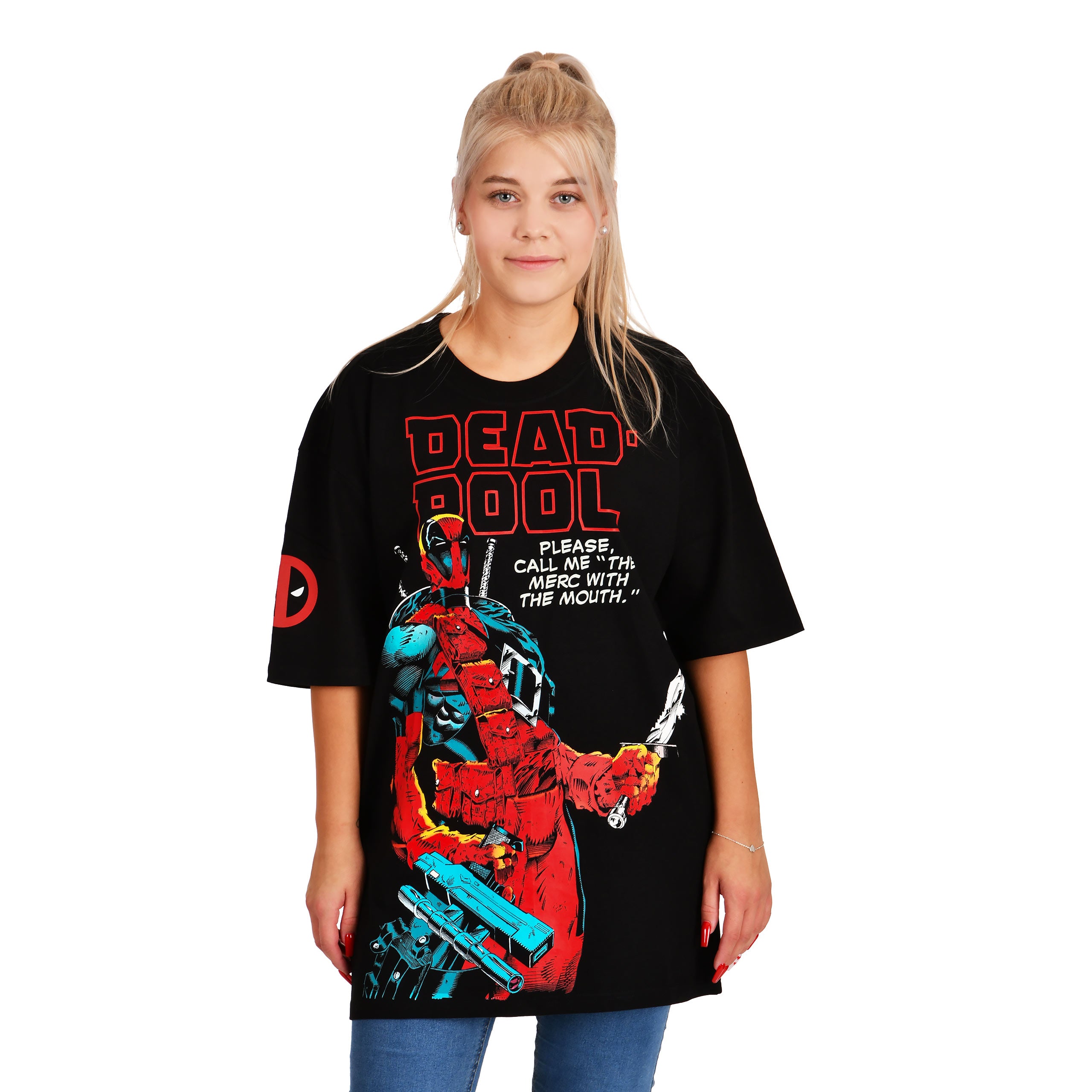 Productafbeelding Deadpool - The Merc With The Mouth Oversize T-Shirt Zwart