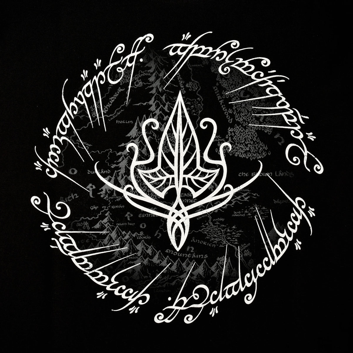 Productafbeelding Heer der Ringen - Elfenblad T-shirt zwart