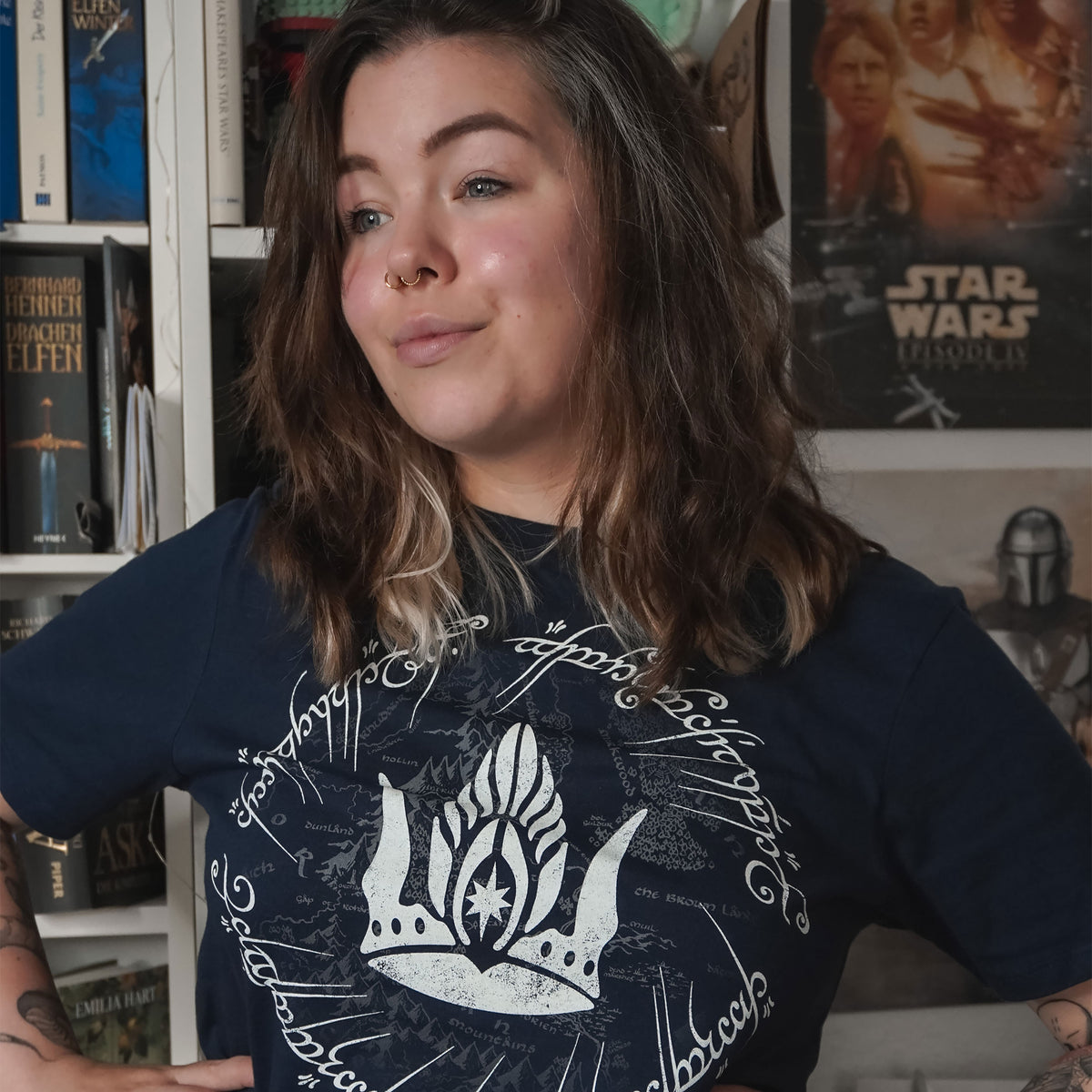 Produktbild Der Herr der Ringe - Krone von Gondor T-Shirt blau
