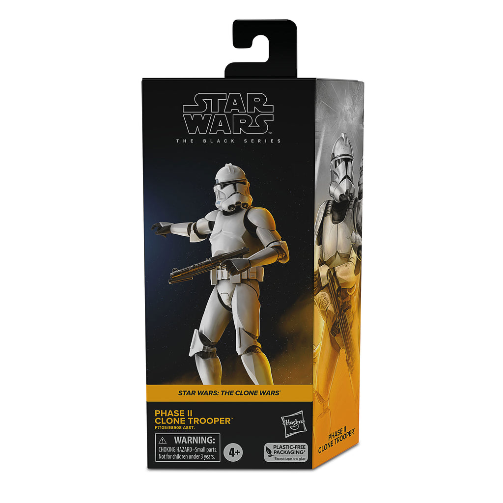 Produktbild Star Wars The Clone Wars - Phase II Clone Trooper Black Series Actionfigur