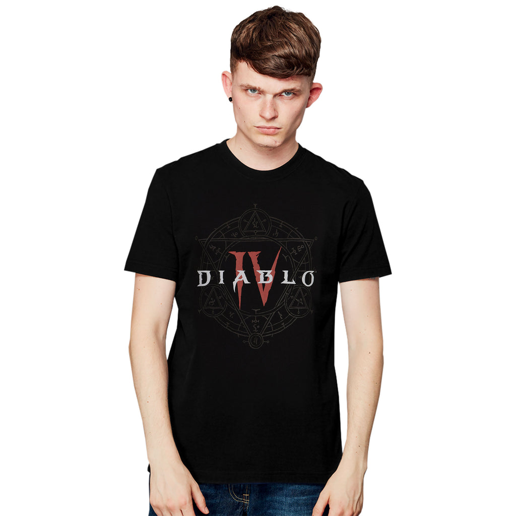 Image produit Diablo IV - T-Shirt Logo Hexagramme Noir