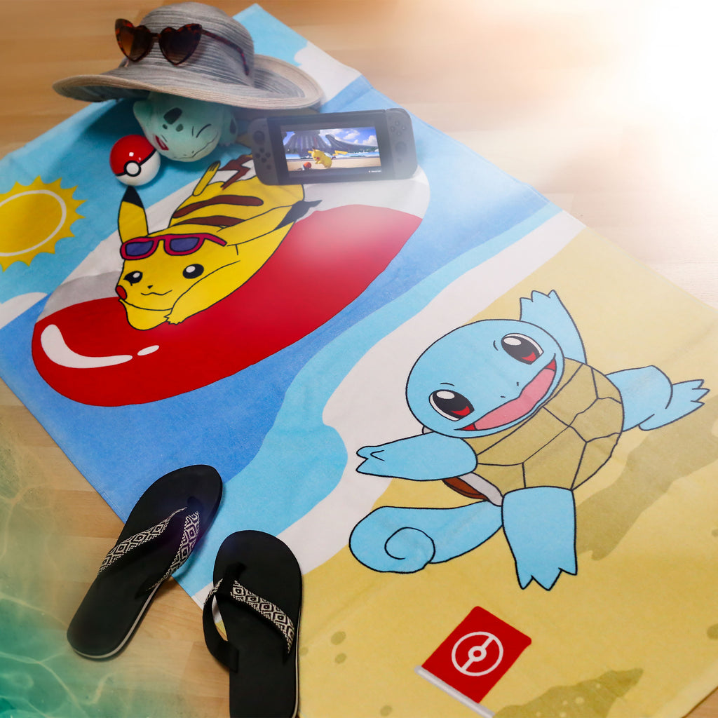 Image produit Pokemon - Pikachu & Carapuce Serviette de bain
