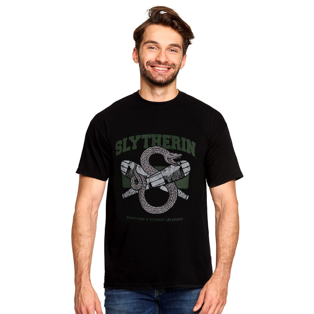 Image produit T-shirt noir Slytherin Quidditch College - Harry Potter